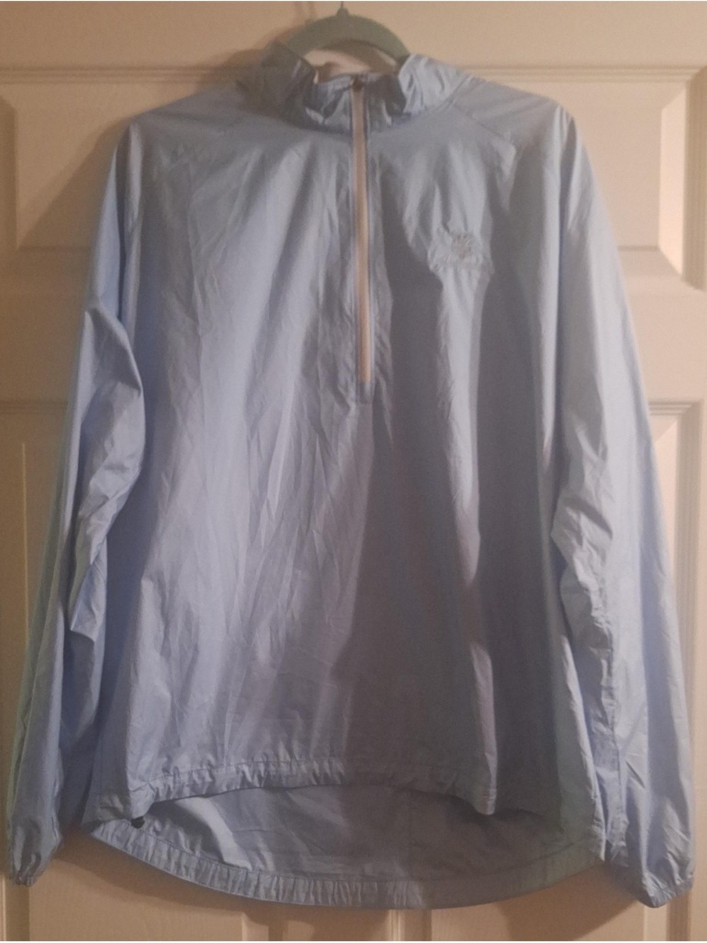 Peter Millar Pine Needles Wind Pullover Men Large Light Blue 1/4 Zip Jacket